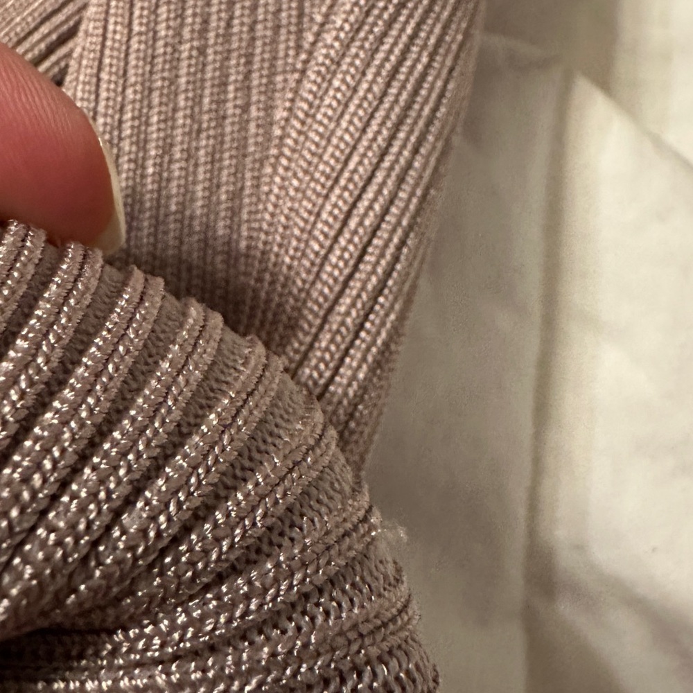Good American Ribbed Knit Bodysuit - NWOT - Size 3 (L) Beige - Picture 8 of 11